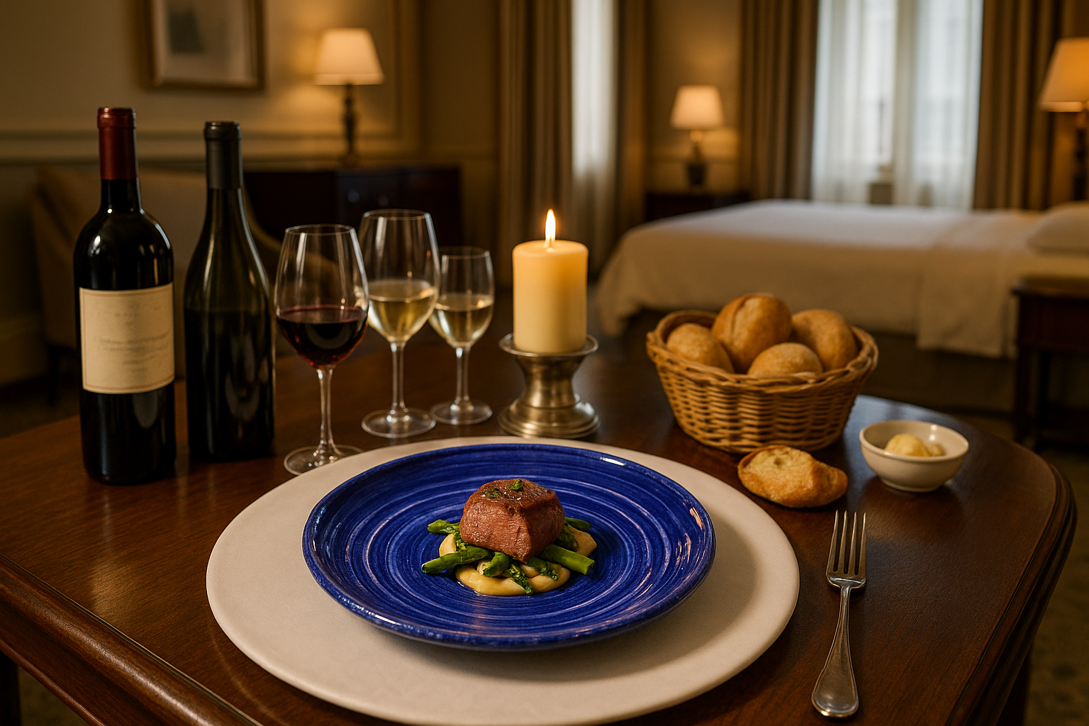 Assiette bleu tourbillon hôtel boutique vaisselle mixte