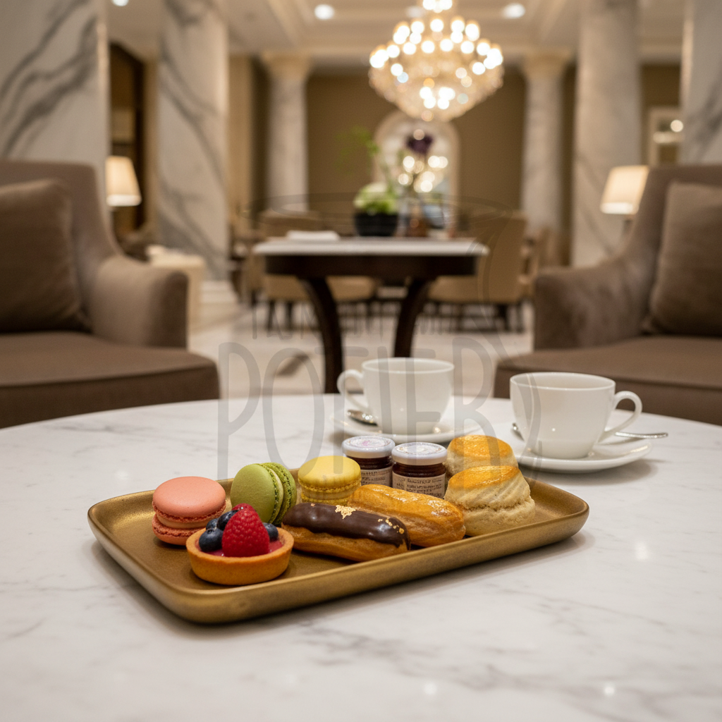 Assiette bronze dorée service thé