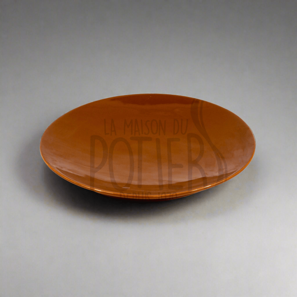 Assiette en grès céramique marron - La Maison du Potier