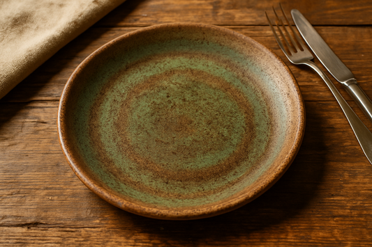 Assiette multicouleur fait main vide validation