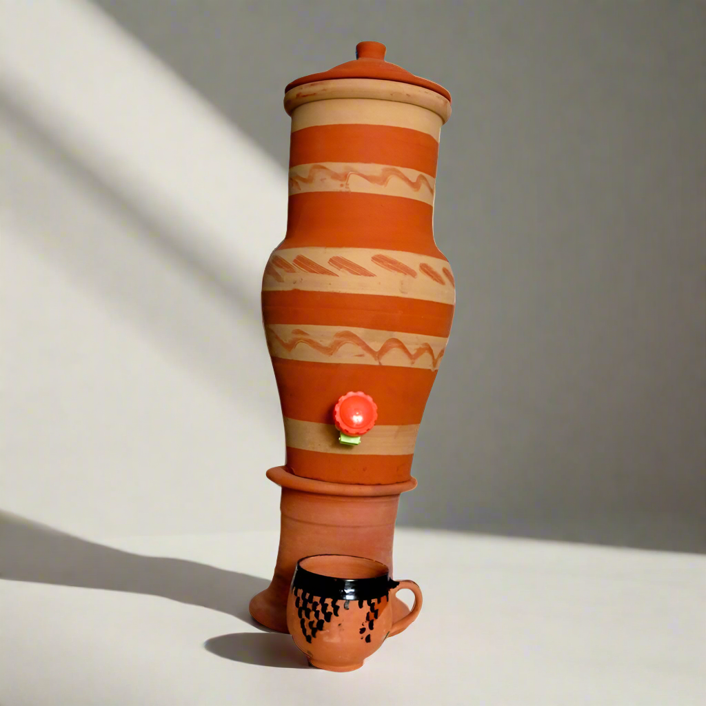 Pichet en terre cuite carafe en argile