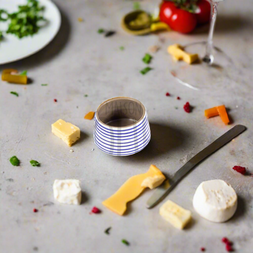 Mug en Grès Céramique Blanc et Bleu