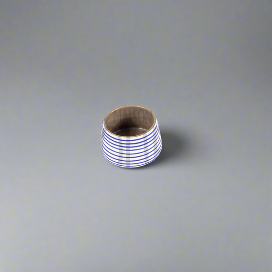 Mug en Grès Céramique Blanc et Bleu