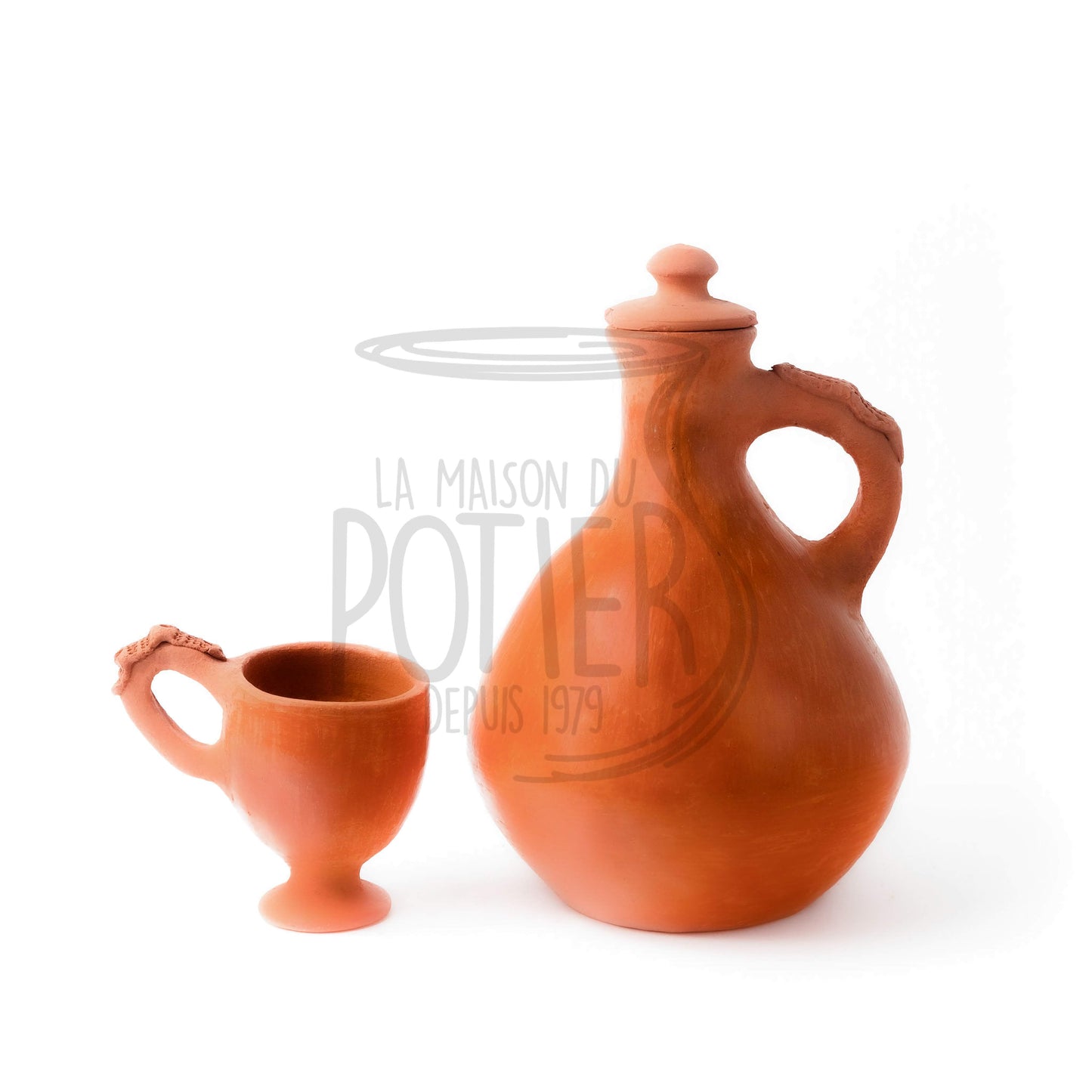 AMAZIGH CLAY JAR AND GLASS