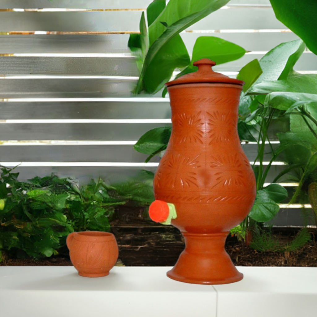 Carafe filtrante en terre cuite pour eau
