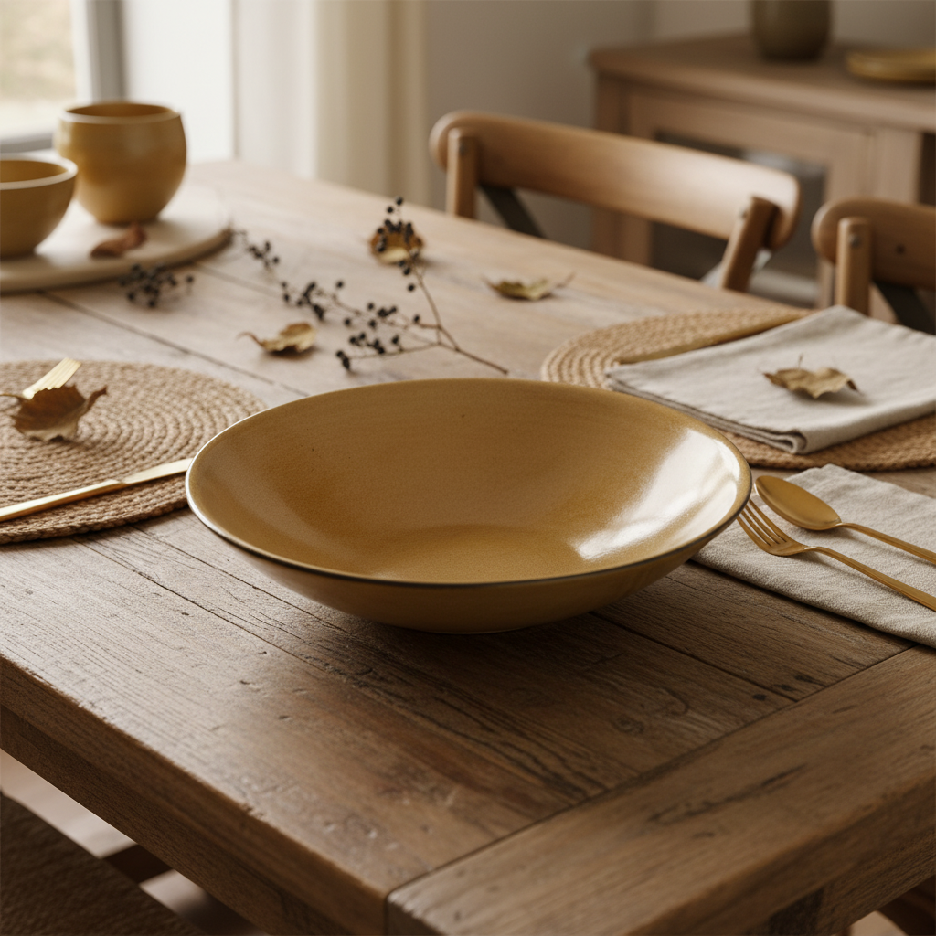 Saladier doré artisanal - vide pour validation