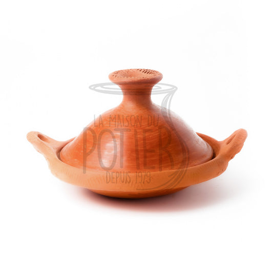 Tajine marocain en terre cuite artisanal  avec manches