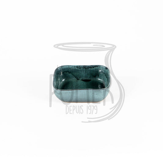 Rectangular pot in blue and black color