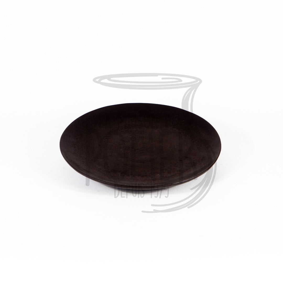 Assiette en grès céramique noir mat
