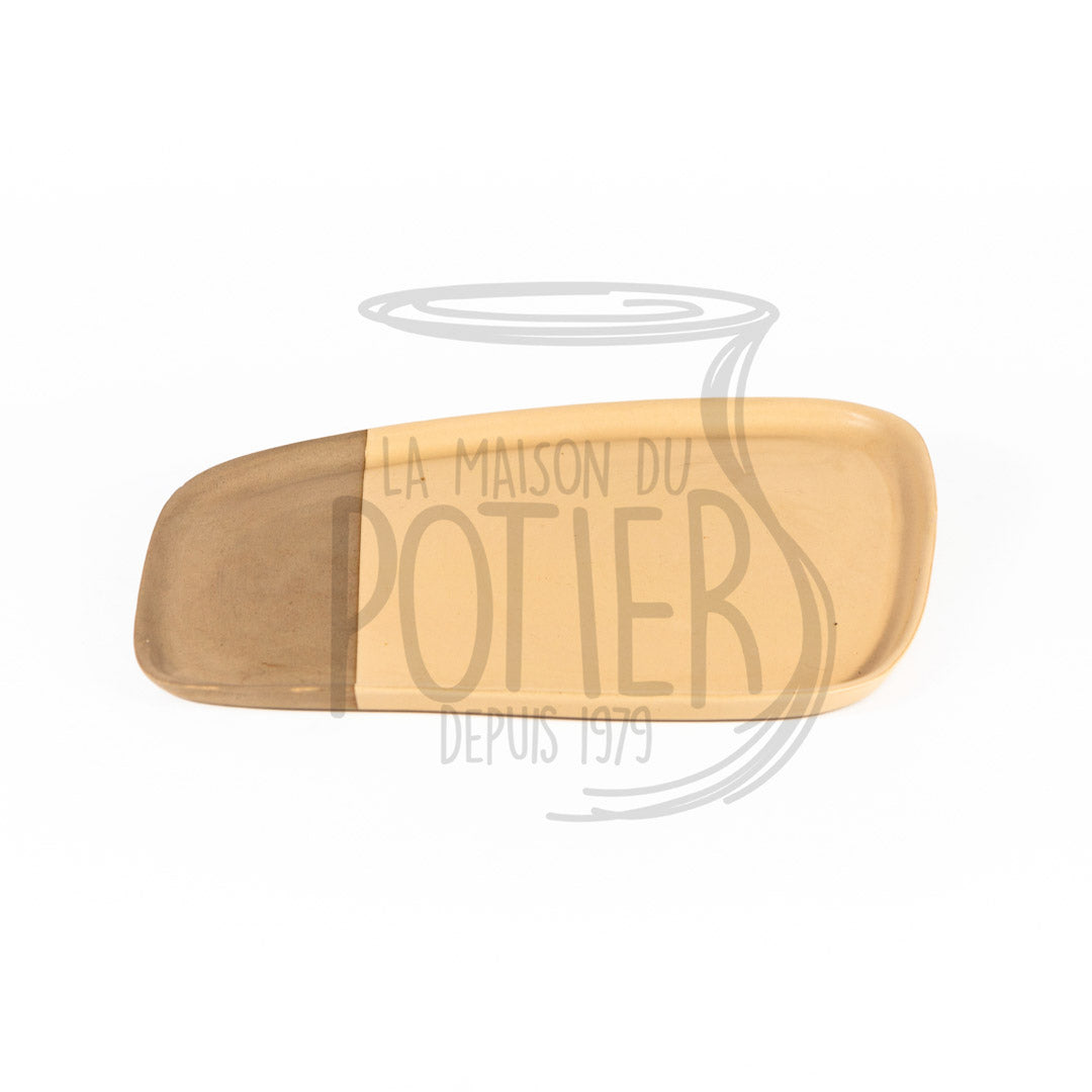 Plateau marron et beige motif 2