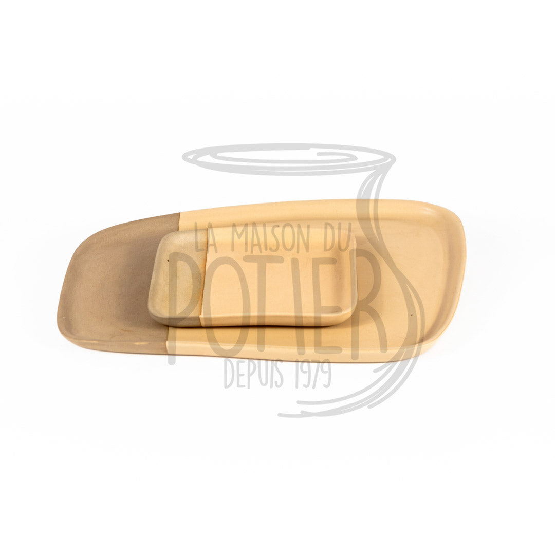 Plateau marron et beige motif 2