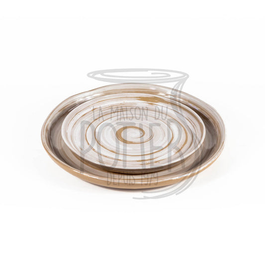 Round Dish Mineral Colors - Handcrafted Gastronomic Ceramics