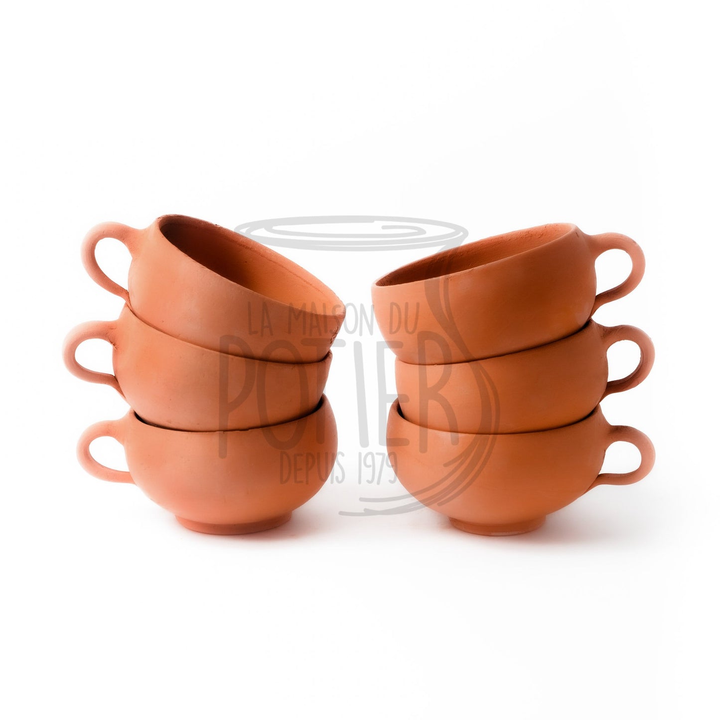 SET DE 6 VERRES EN TERRE CUITE