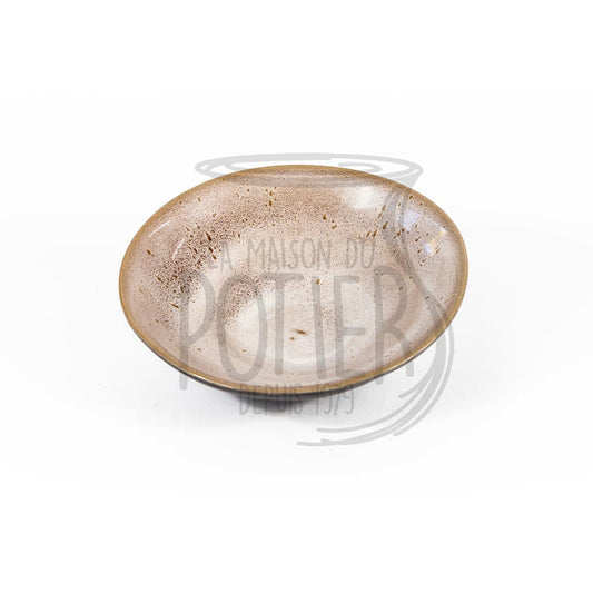 Saladier en grès céramique Émaillé Beige Moucheté