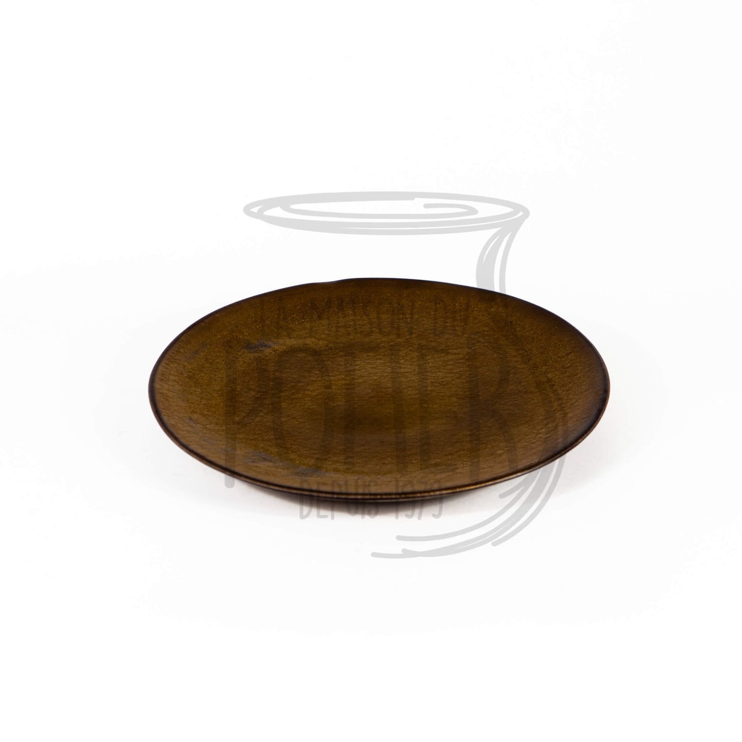 Assiette creuse en grès céramique couleur bronze - La Maison du Potier