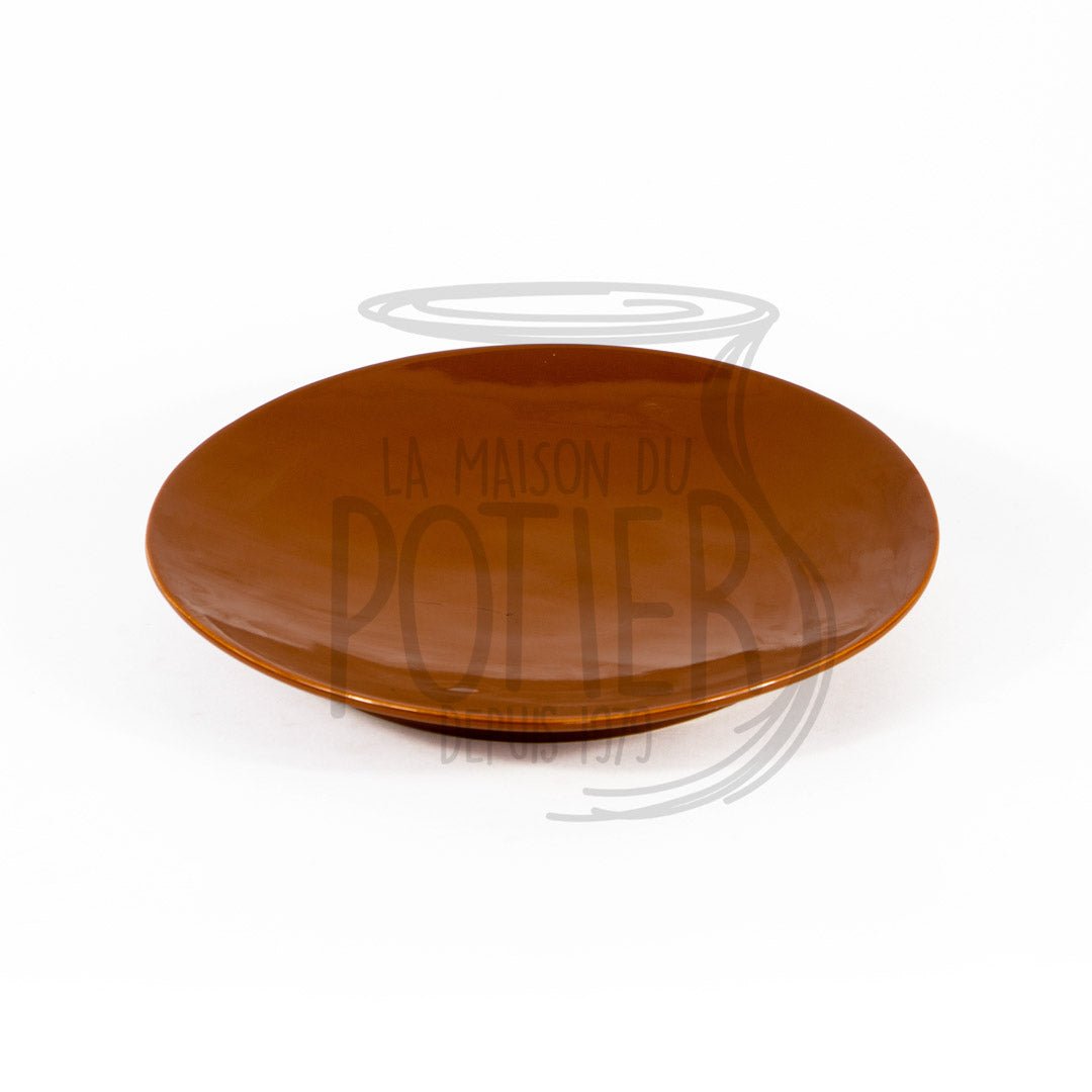 Assiette en grès céramique marron - La Maison du Potier