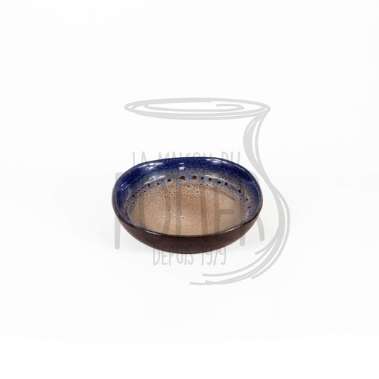 Coupelle en Grès Céramique Bleu Fond Gris Moucheté - La Maison du Potier