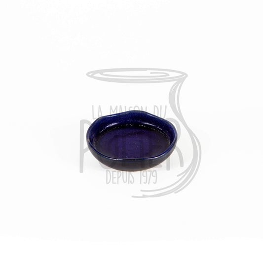Petit plat rond couleur bleue - La Maison du Potier