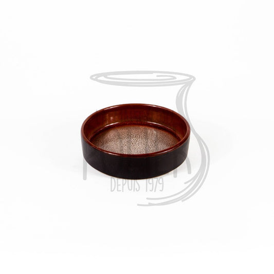 Plat Rond en Grès Céramique Rouge et Noir - La Maison du Potier
