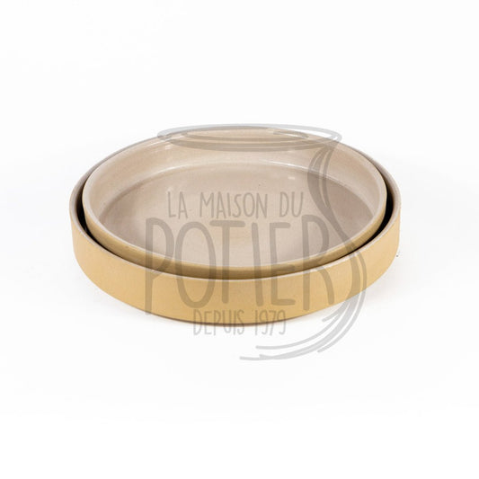 Plateau rond beige model 1 - La Maison du Potier