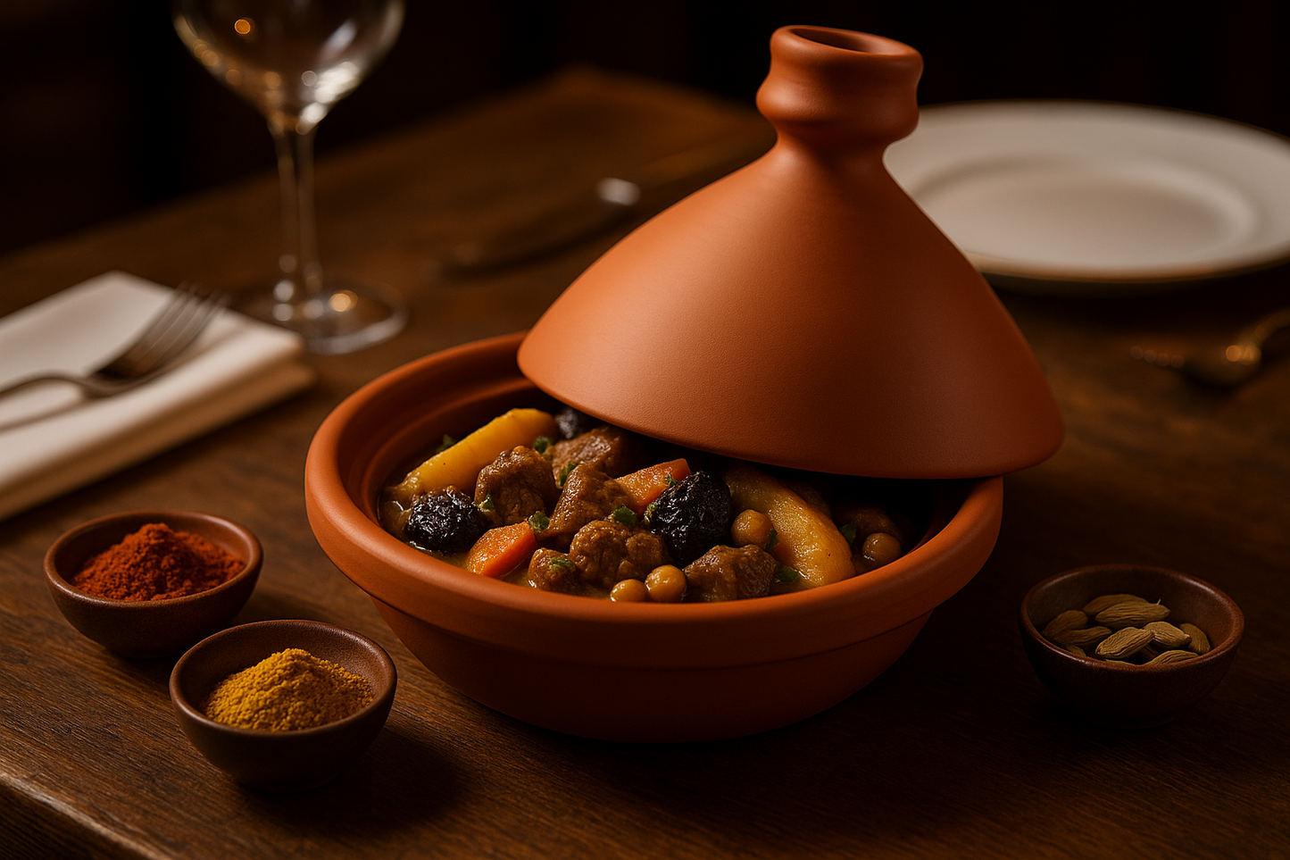 Tajine en terre cuite poterie artisanale Traditionnelle- clay tagine