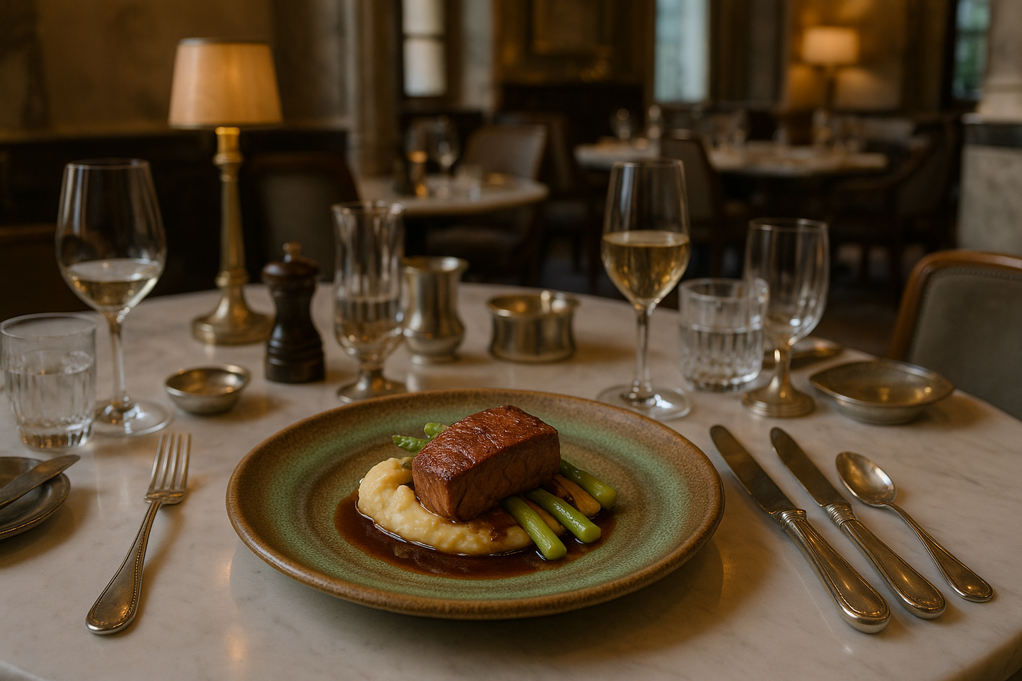Assiette multicouleur fait main hôtel luxe vaisselle mixte