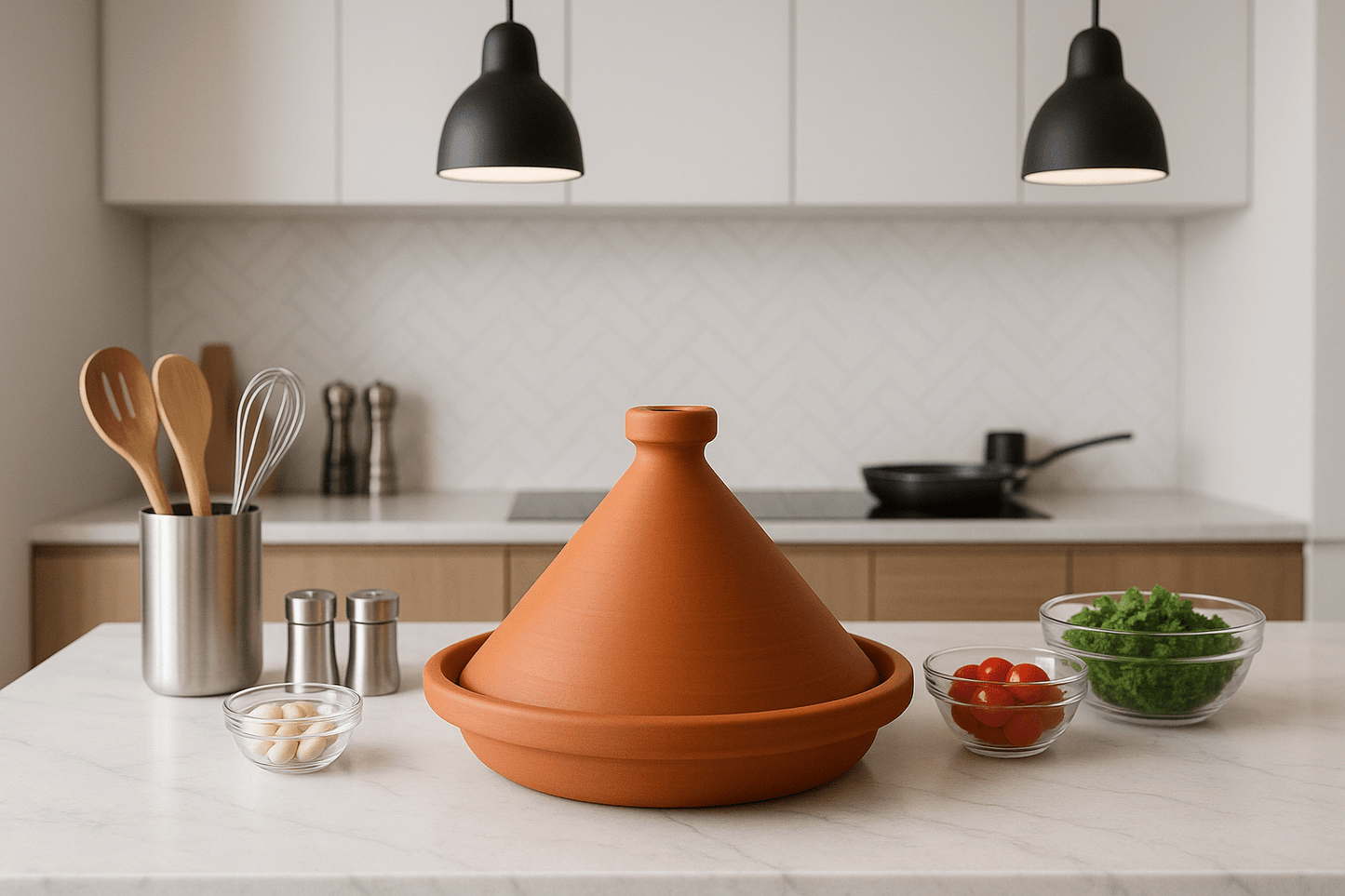 PLAT À TAJINE CONIQUE EN TERRE CUITE - La Maison du Potier