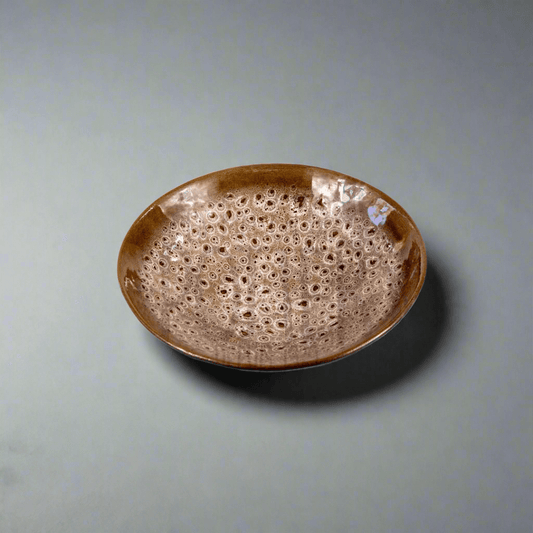 Saladier en Grès Céramique Émaillé Marron et Beige - La Maison du Potier
