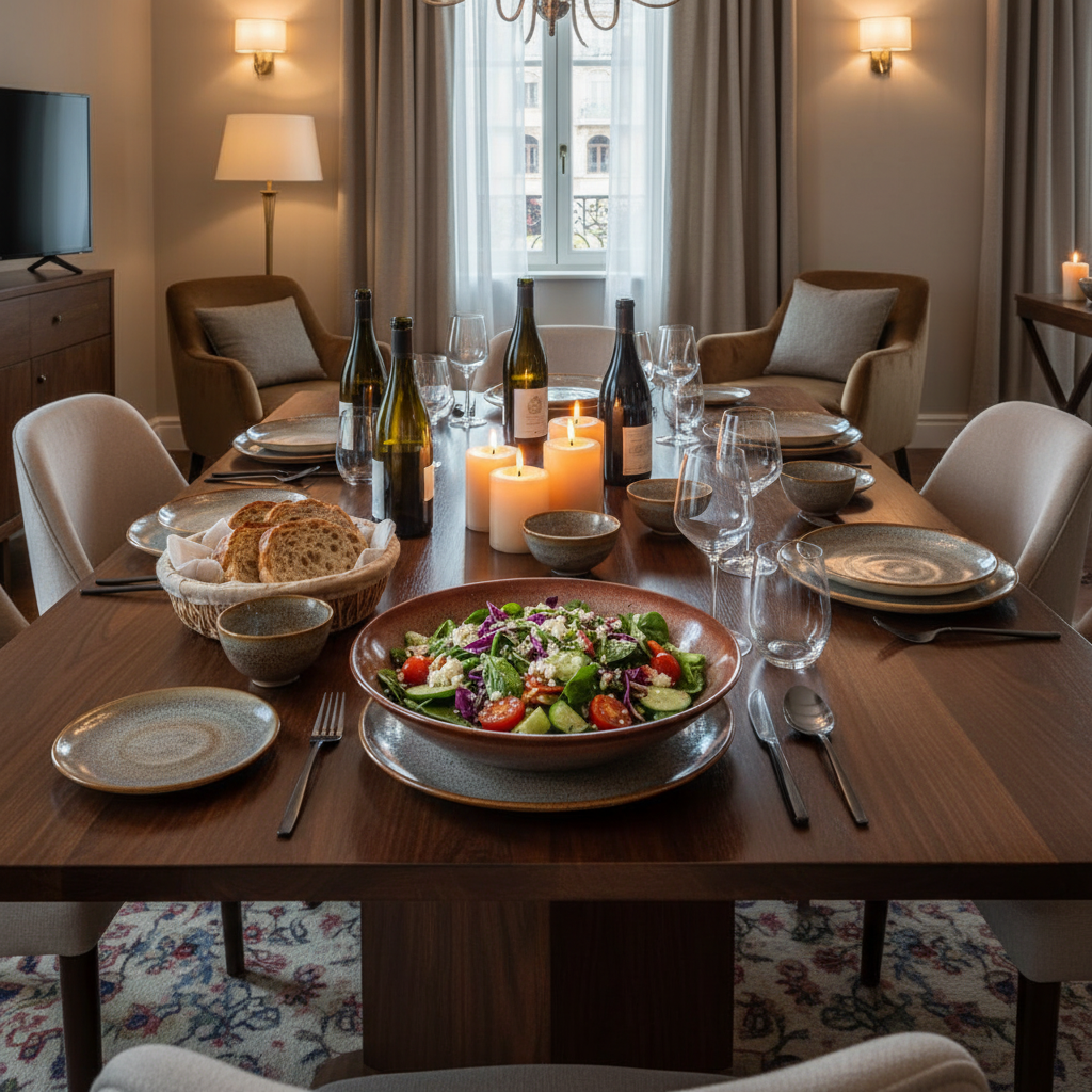 Saladier marron beige moucheté hôtel boutique vaisselle mixte