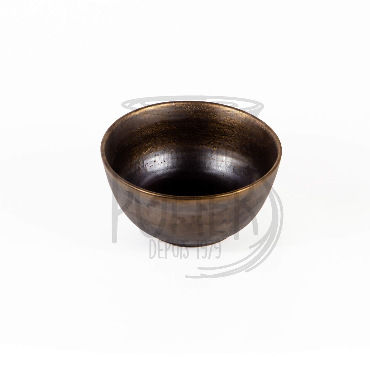 Round bronze colored bowl