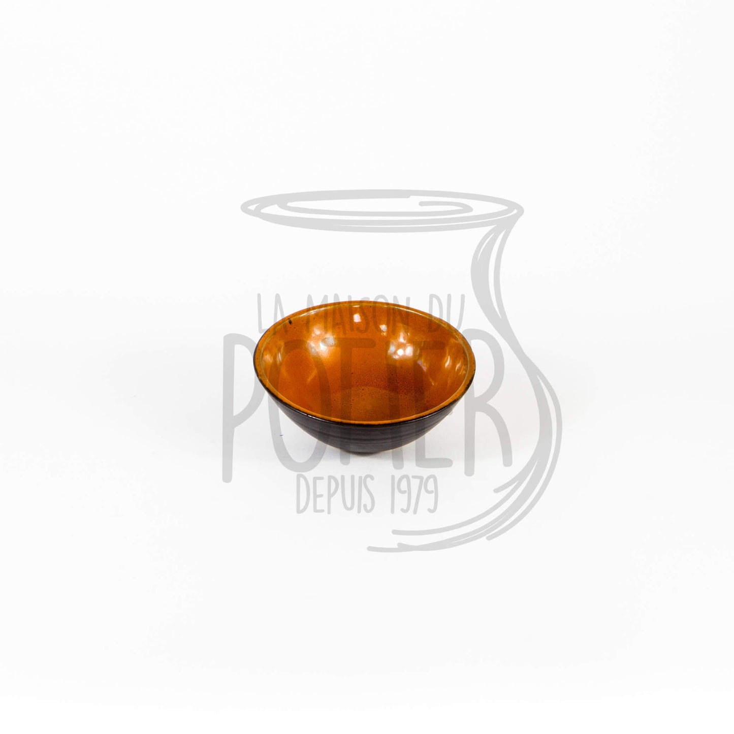 Black and orange color bowl