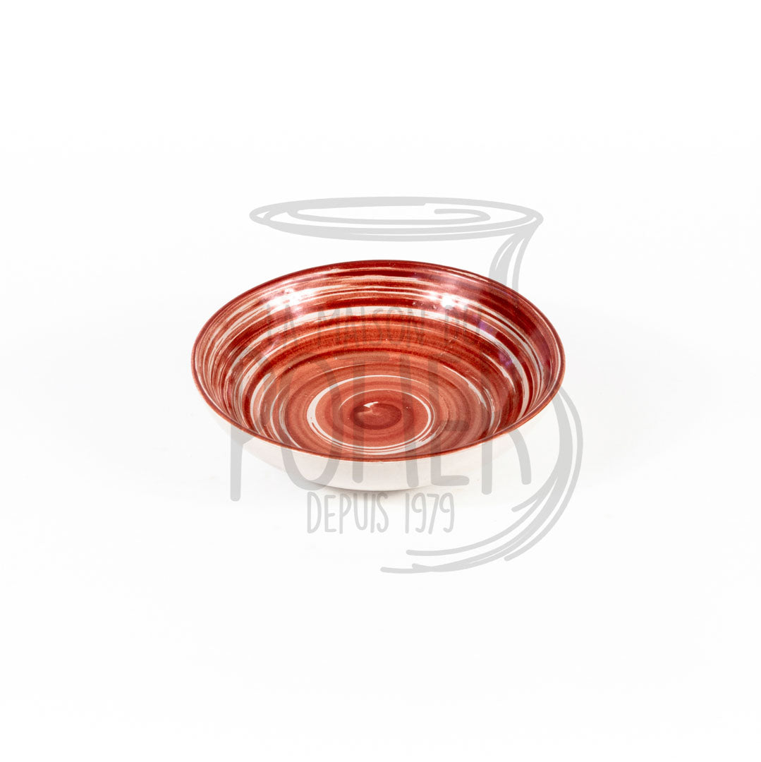 Red and white salad bowl model 1