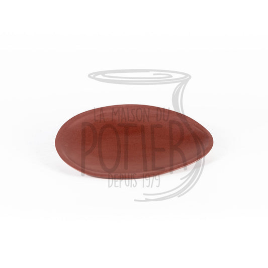 Brown deep oval plate