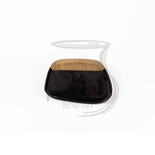 Assiette couleur noir et beige modèle 1 - La Maison du Potier