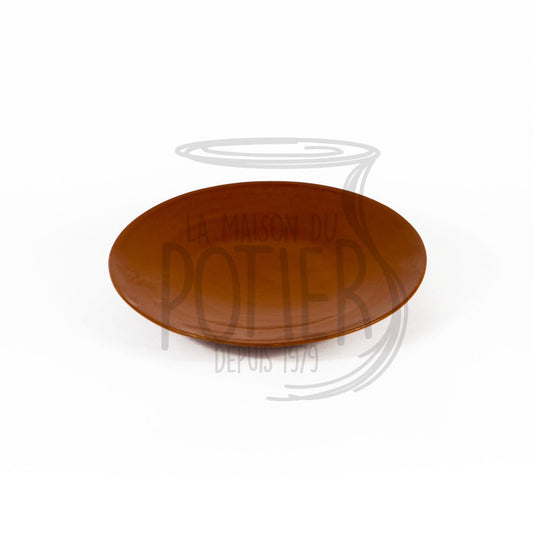 Assiette en grès céramique marron - La Maison du Potier