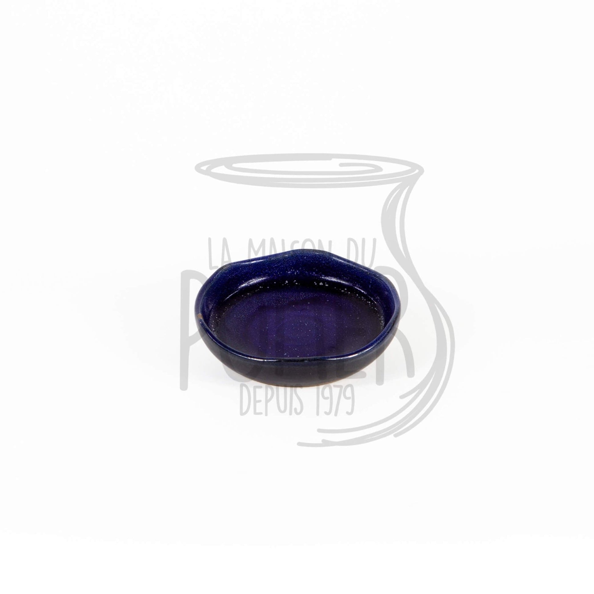 Petit plat rond couleur bleue - La Maison du Potier