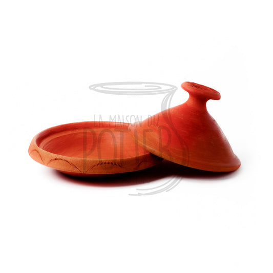 PLAT À TAJINE BERBERE TRADITIONNEL EN TERRE CUITE - La Maison du Potier