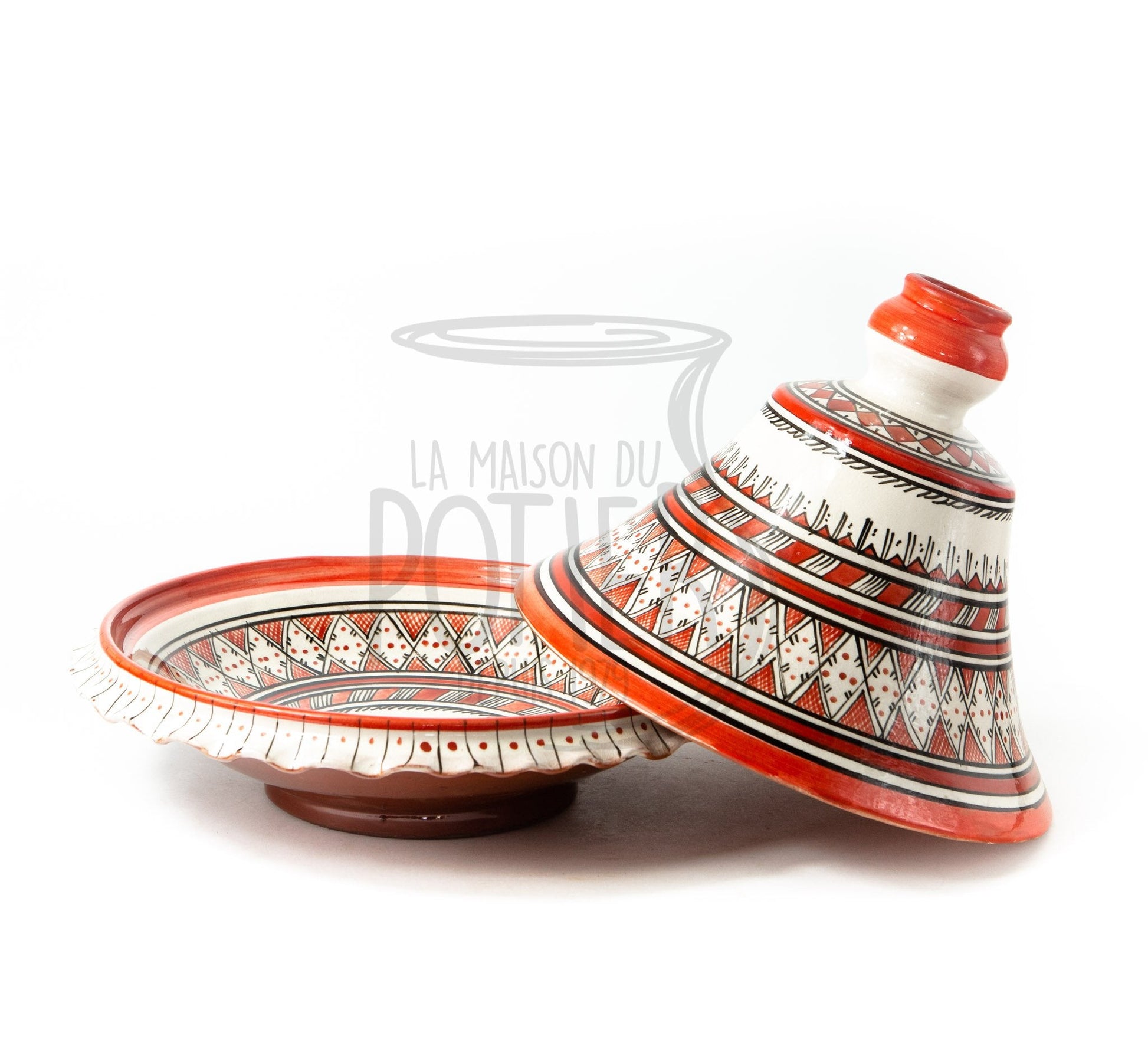 PLAT À TAJINE CREU TATOUE - La Maison du Potier