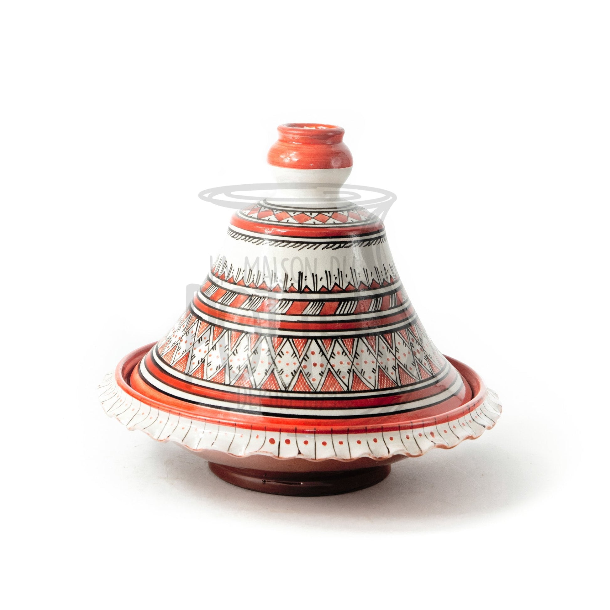 PLAT À TAJINE CREU TATOUE - La Maison du Potier