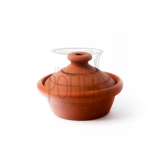 PLAT À TAJINE CREUX EN TERRE CUITE - La Maison du Potier